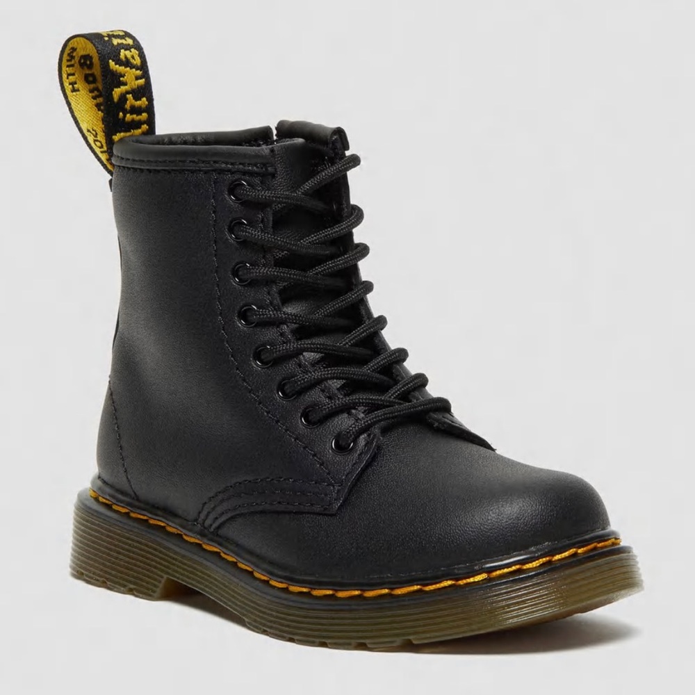 Dr. Martens Kids Black Lace-Up Boots